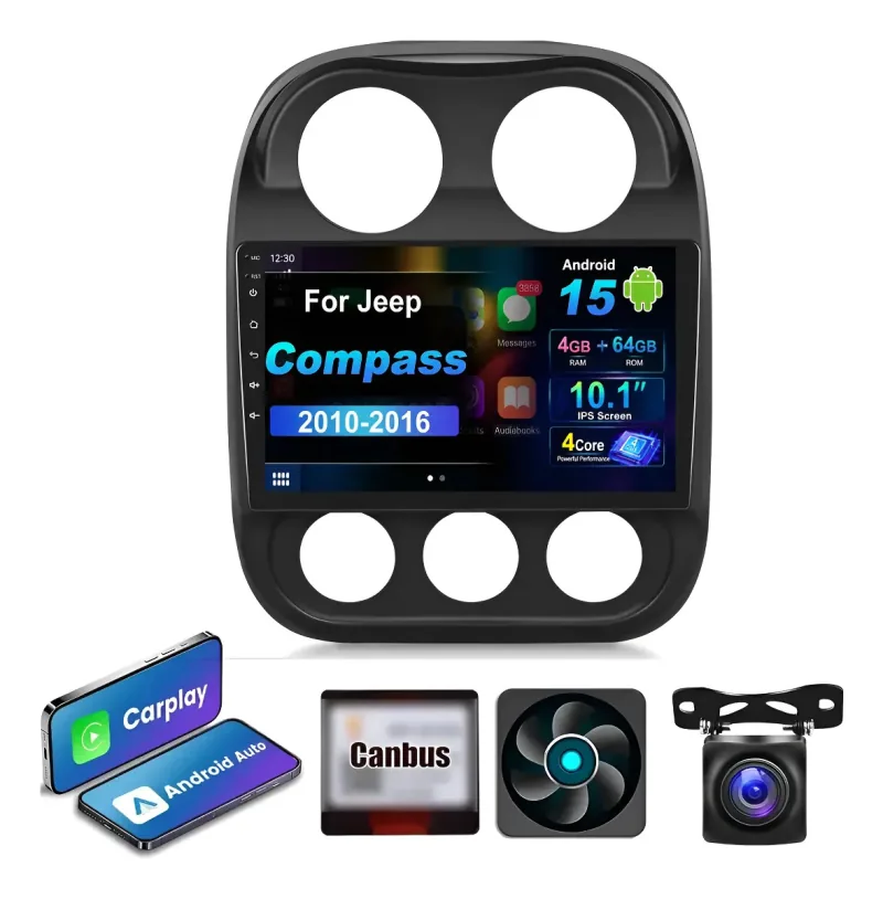 Autoestéreo Android para Jeep Compass 2010-2016