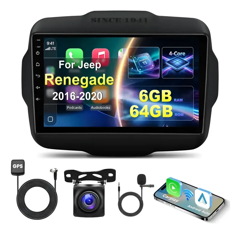 Autoestéreo Android para Jeep Renegade 2016-2020