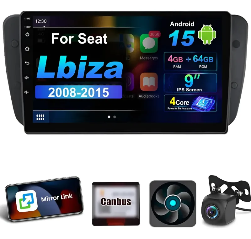 Autoestéreo Android para SEAT Lbiza 2008-2015